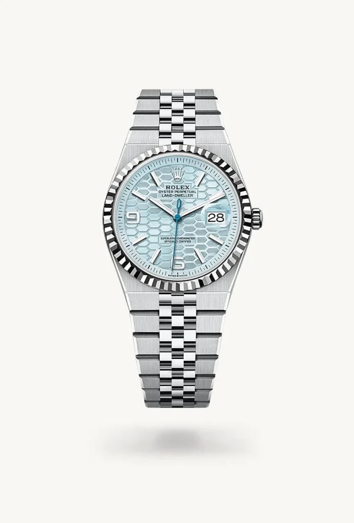 How do you set the time on a Rolex watch?