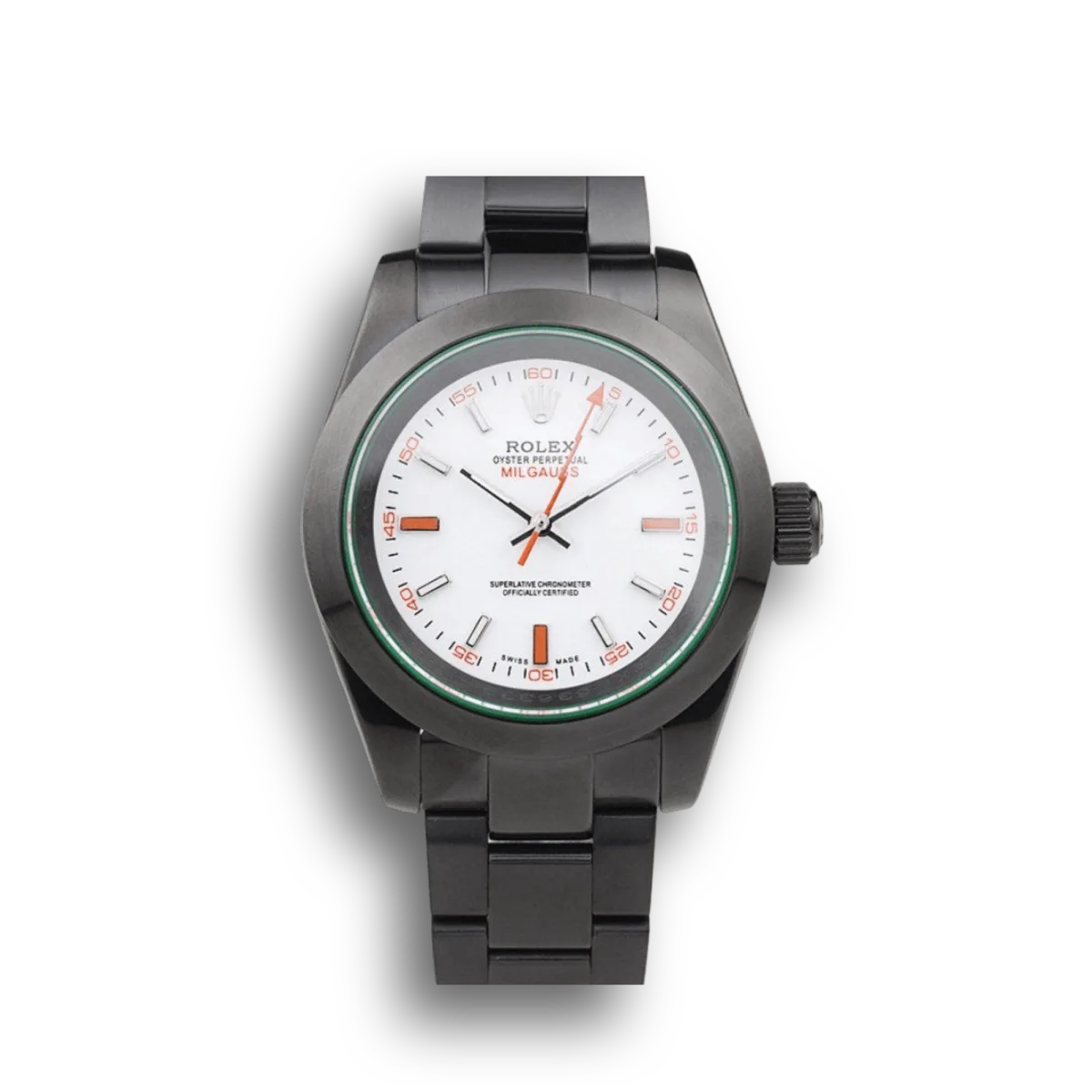 Rolex Milgauss Pro-Hunter Tinted Green Saphire White Dial PR116610