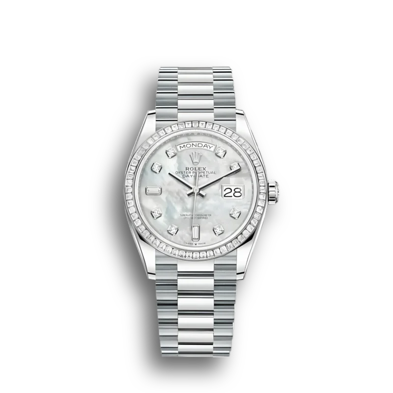 Rolex Day-Date 128396TBR 36mm White mother-of-pearl